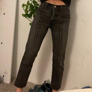 Levi’s Altered Straight Black High Rise Button Fly Jeans Women's Size 24